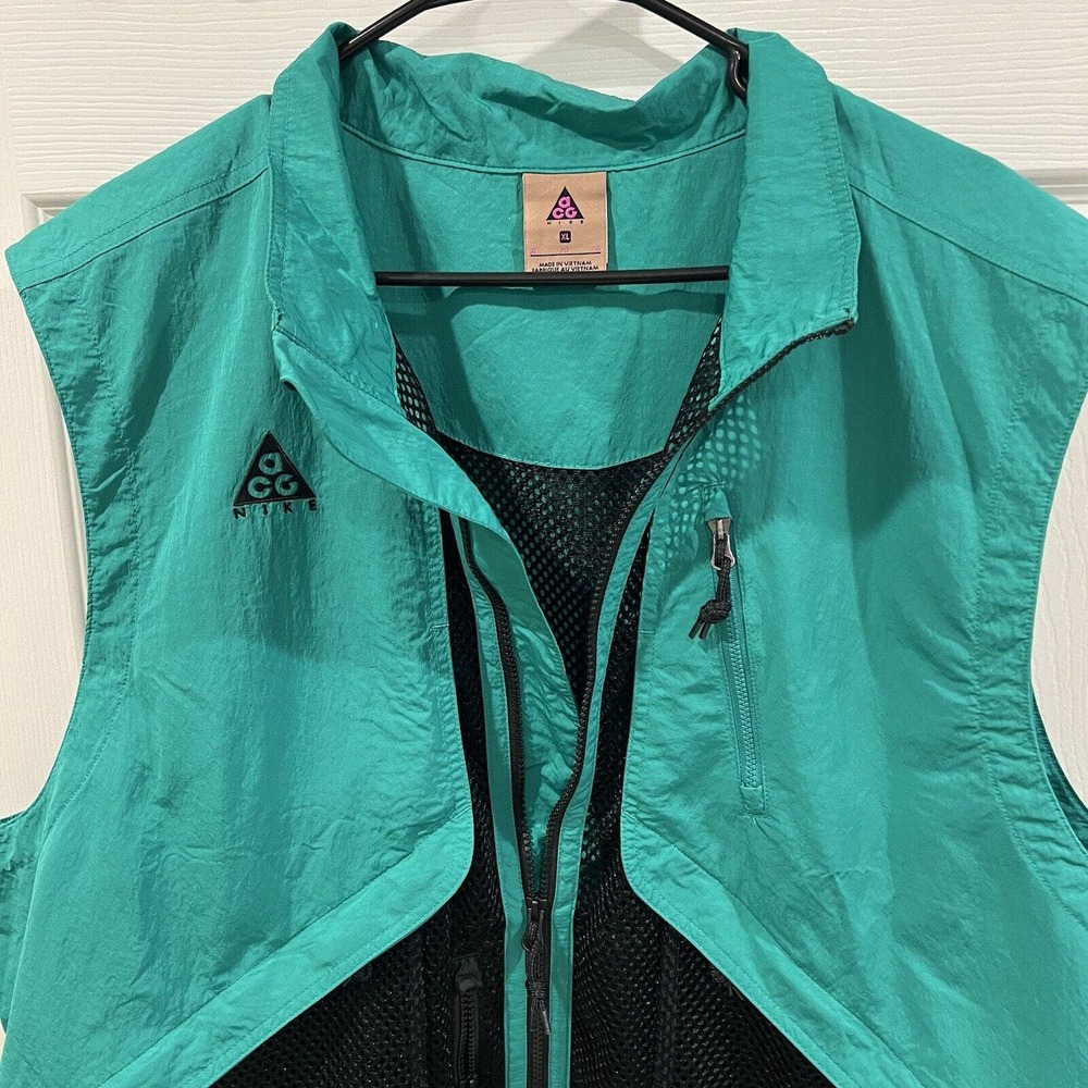 Nike ACG NRG Gilet Utility Vest Jacket Men Sz XL Gorp Core Hiking Teal Vest - Picture 4 of 9